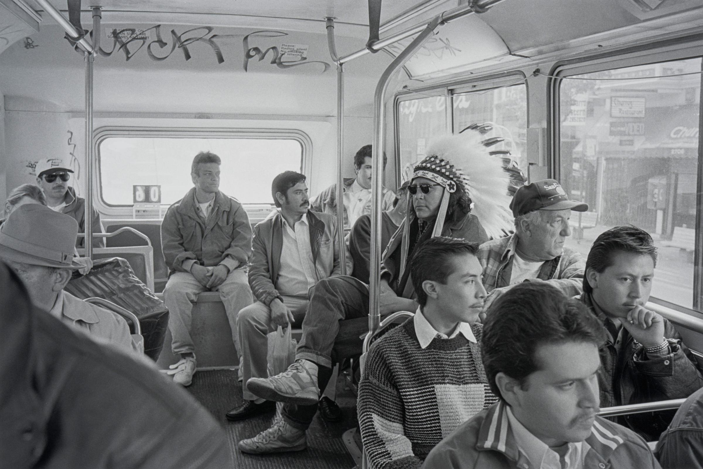 man on the bus, zig jackson, speaking with light, denver art museum, dam