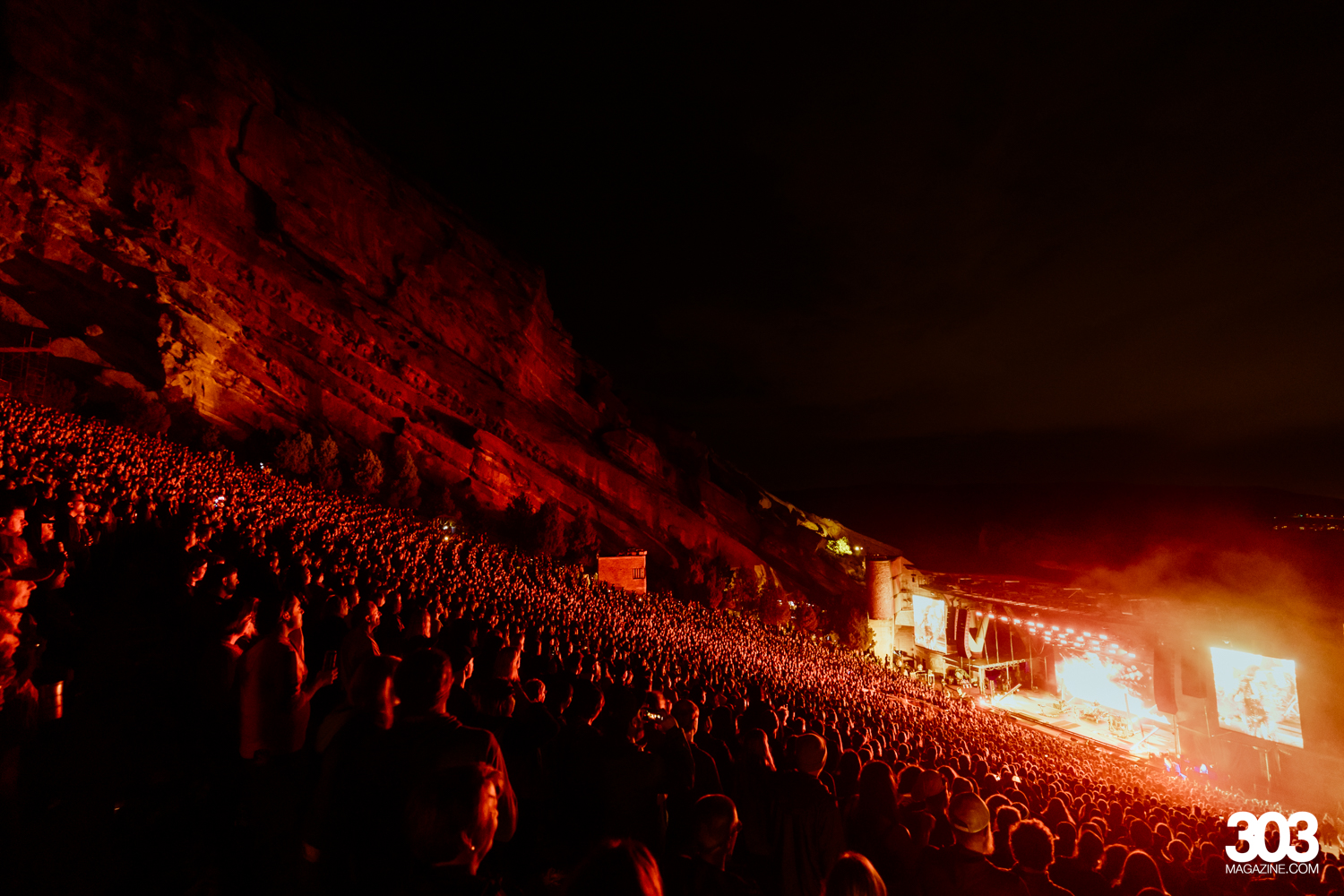 YeahYeahYeah's performing at Red Rocks Amphitheatre in Morrison Colorado