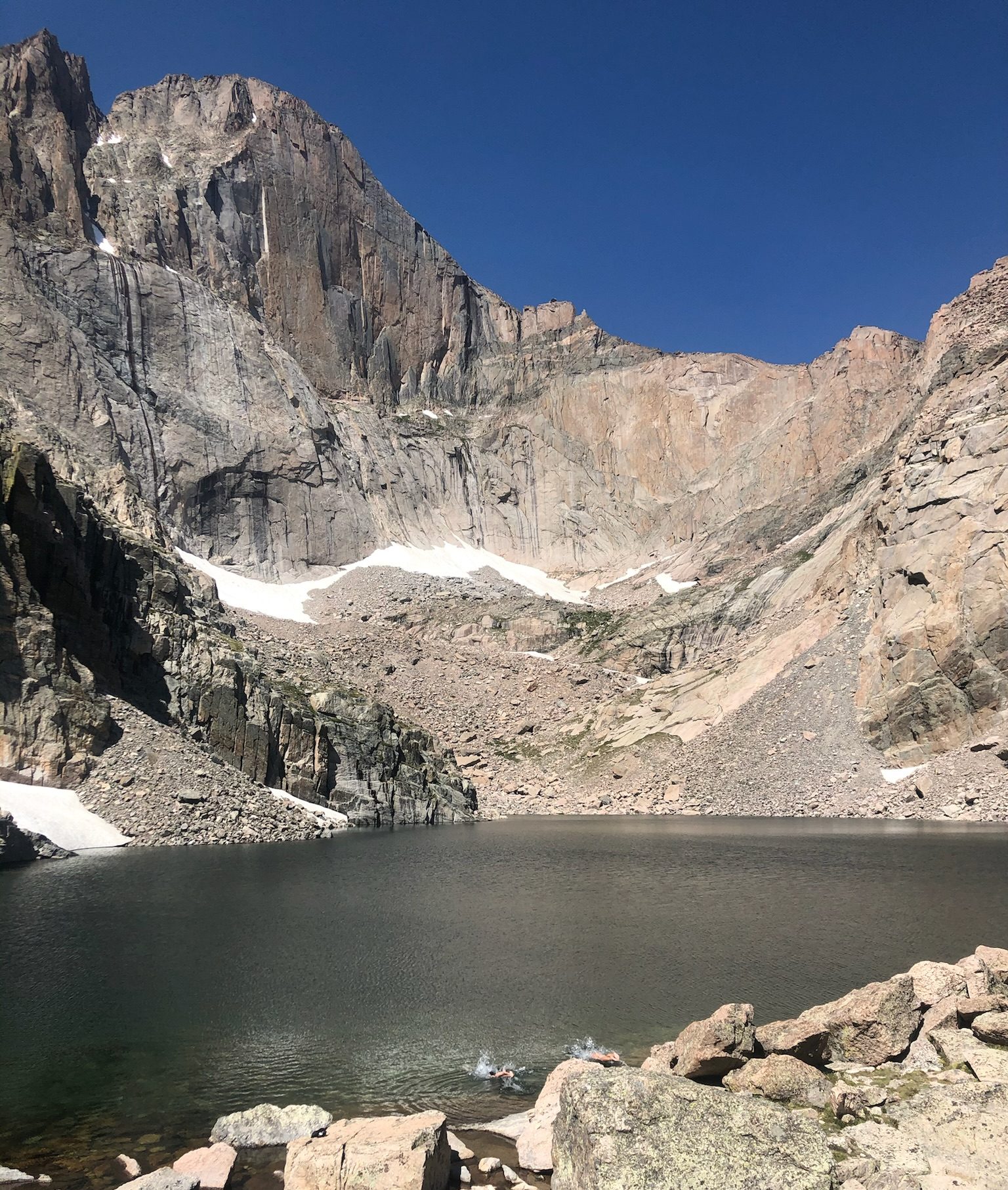Chasm Lake in the Rocky Mountain National Park