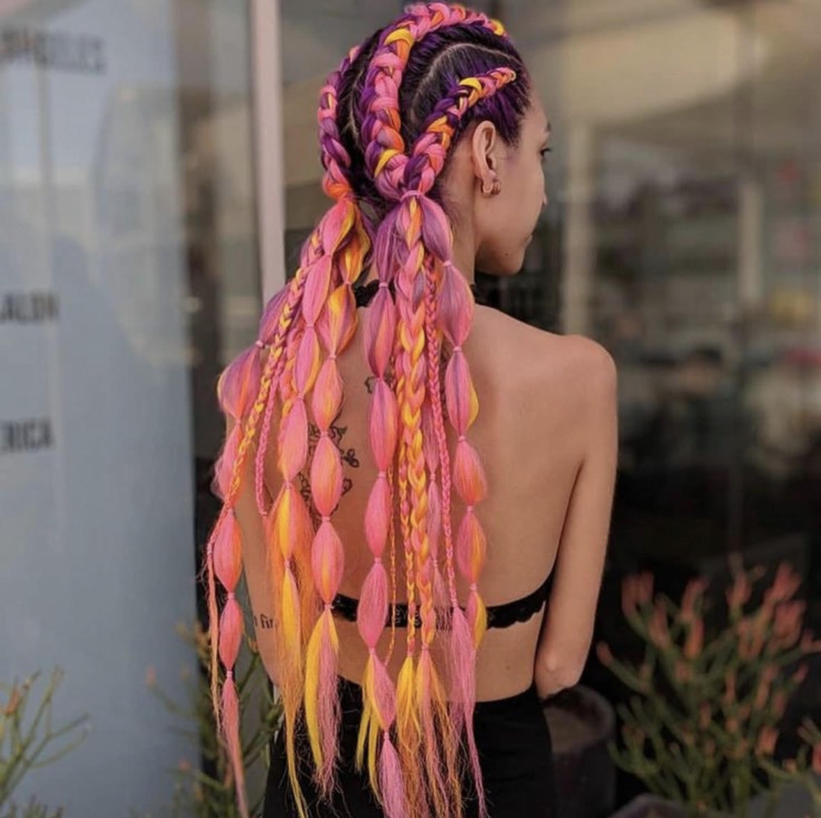 Colorful Extensions Festival Hair Style
