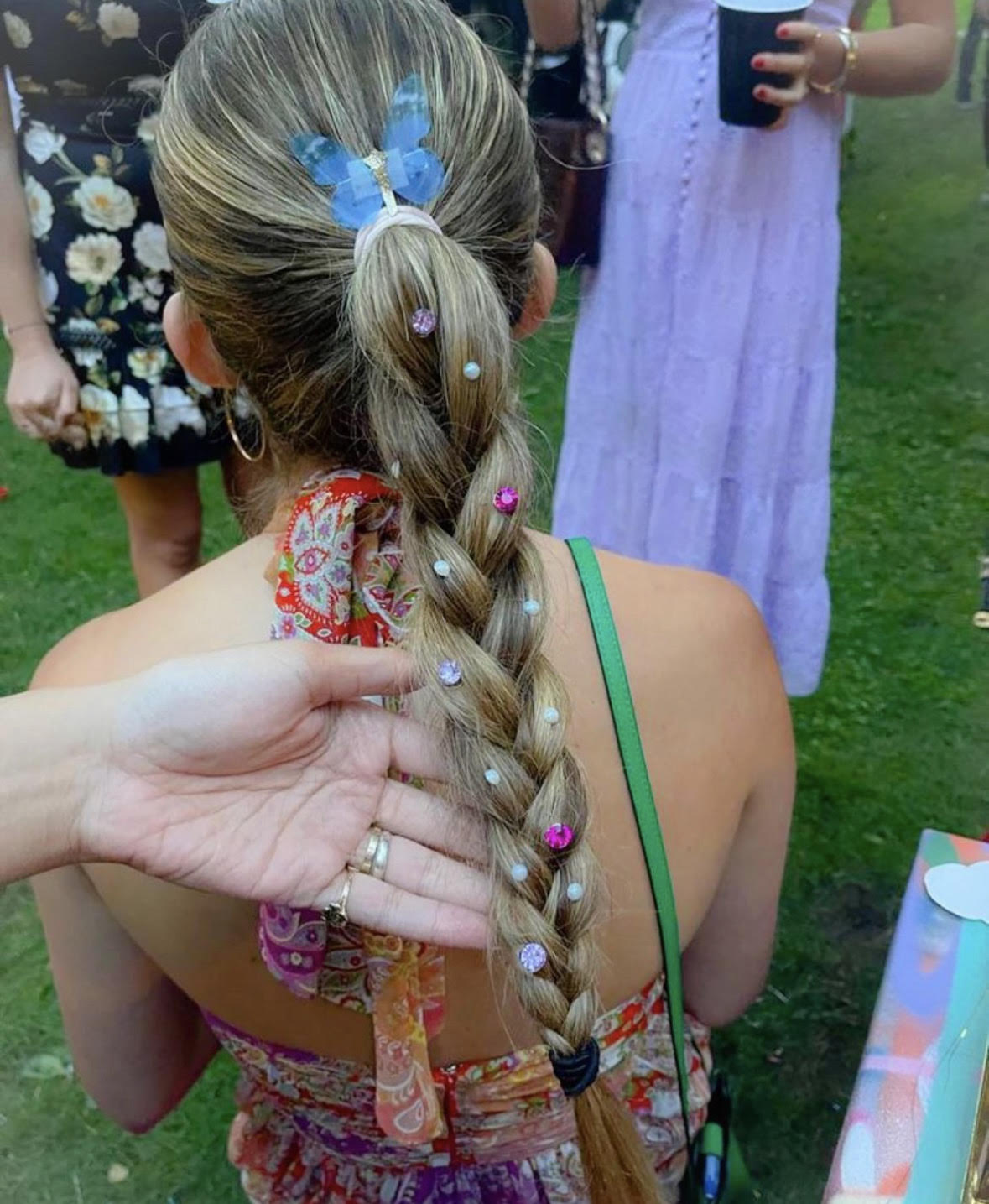 Festival Hairstyle Braids with Beads