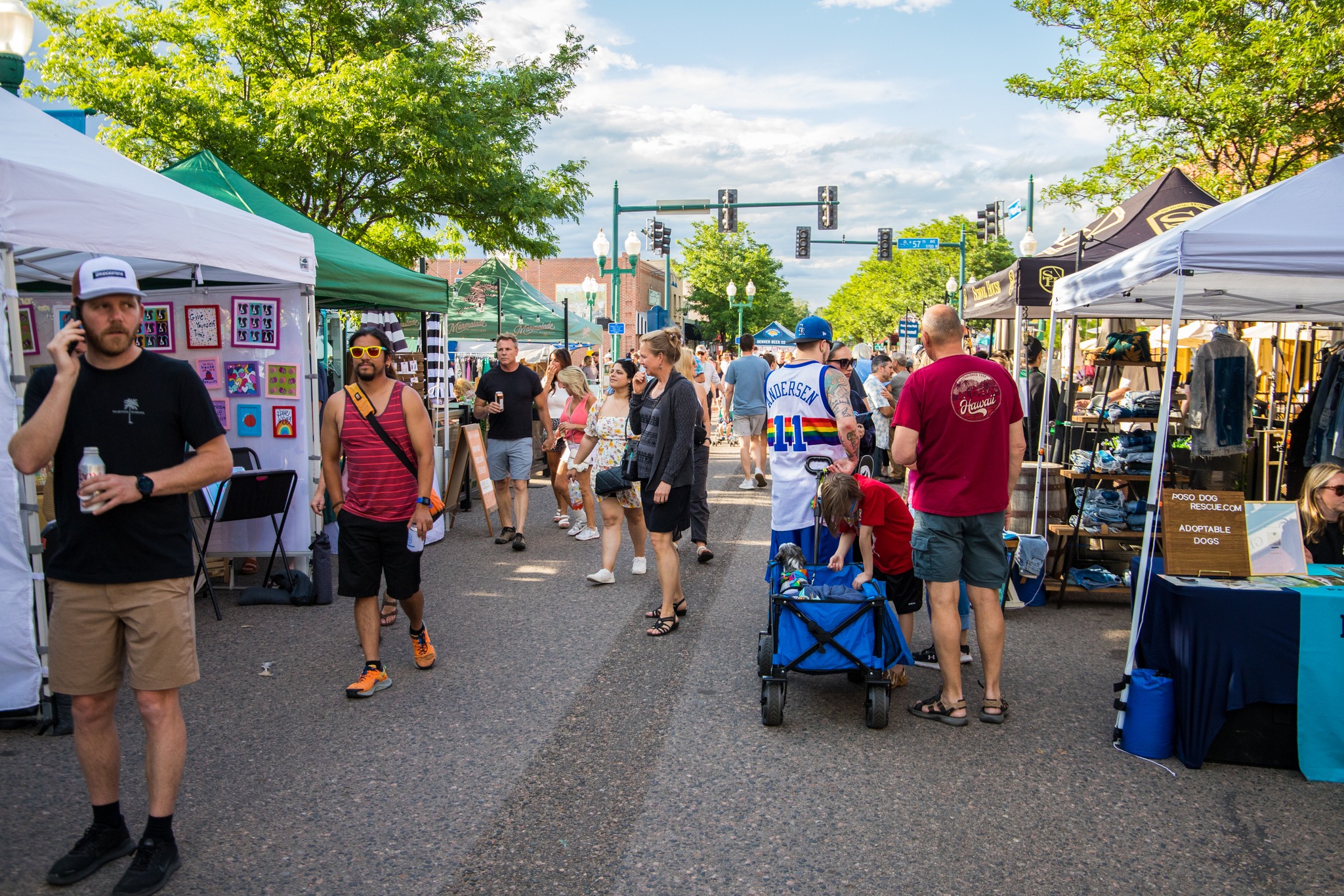 people, outside, market