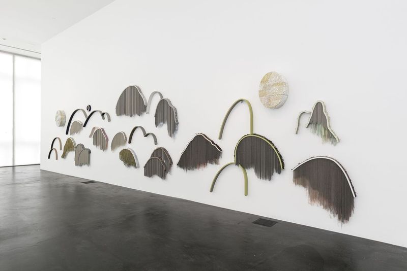 Sculptures, wall, white, dark, shapes, MCA Denver, Suki Seokyeong Kang