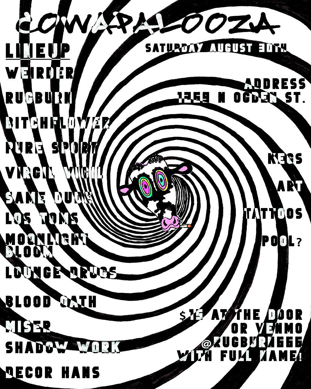 Cowapalooza DIY Festival Flyer